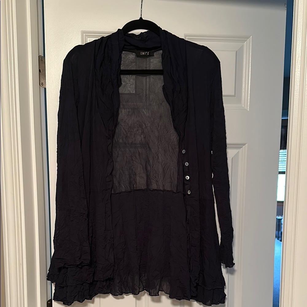 Comfy USA Black Sheer Jacket